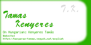 tamas kenyeres business card